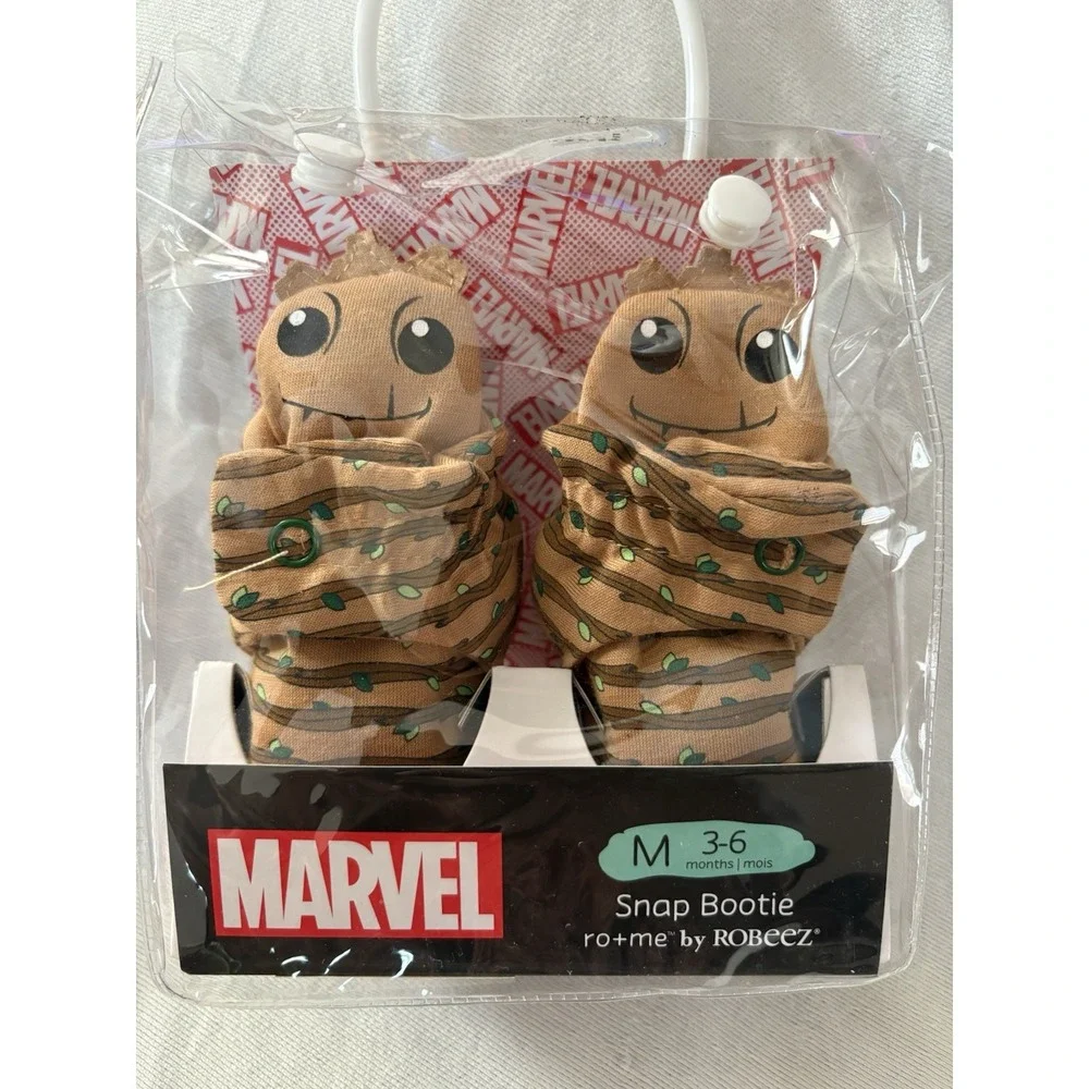 NEW Marvel Groot Infant Snap Bootie Size 3-6 Months Ro+ Me By Robeez Baby Shoes